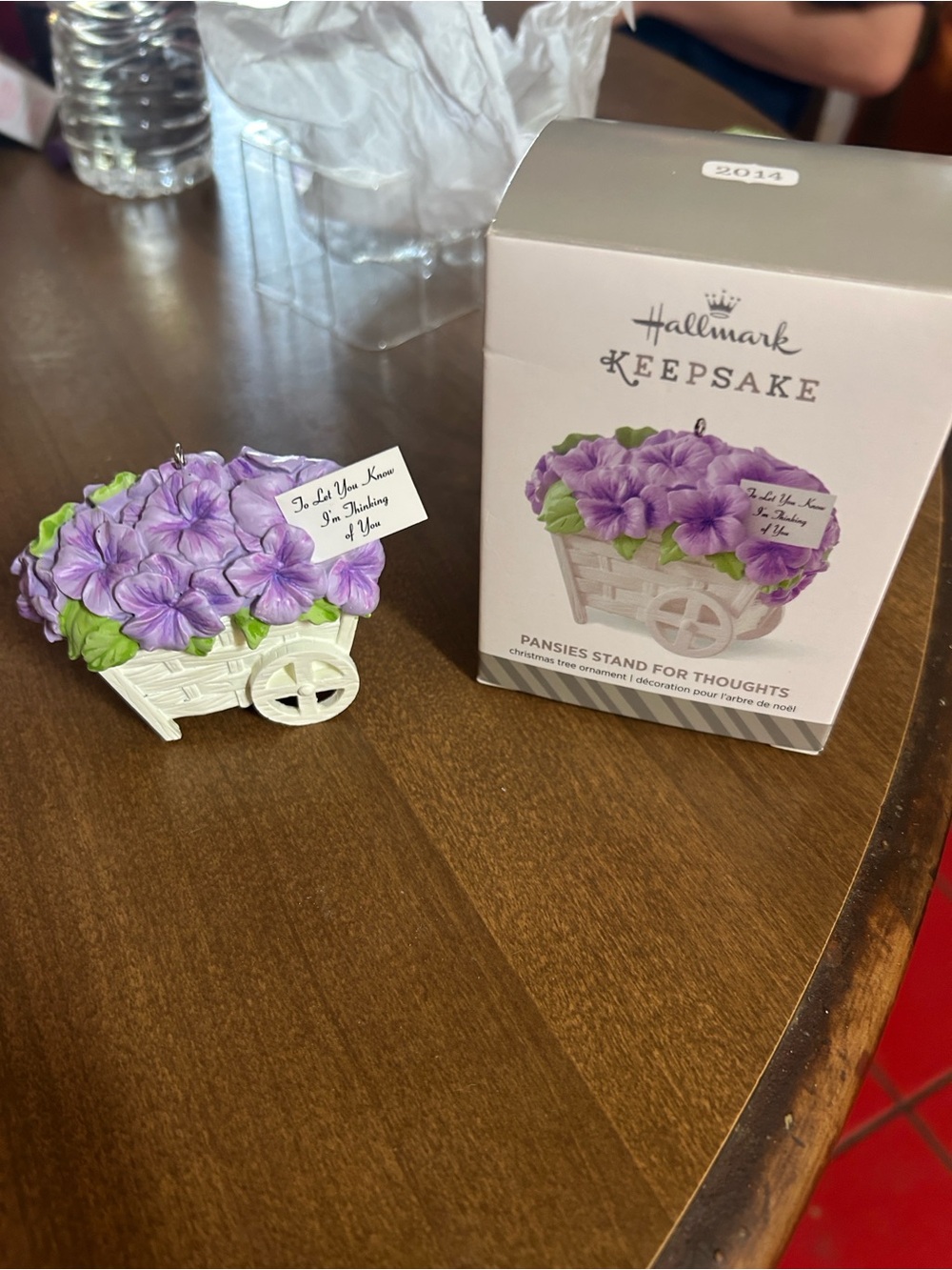 Hallmark Keepsake 2014 Pansies ornament.
